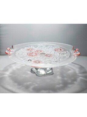 Mikasa Rosella Cake Stand 14" raised serving platter centerpiece decorative orig
